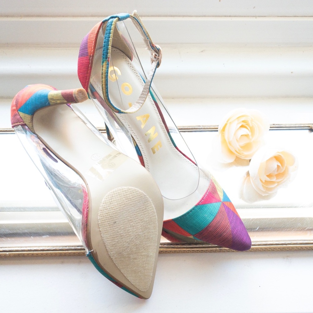 GoJane Triangle See Thru Pumps 7.5 NWOT - Picture 2 of 2